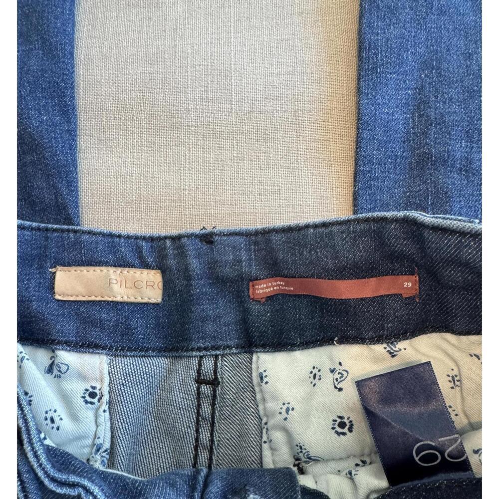 Pilcro Anthropologie Mid-Rise Bootcut Flare Jeans Dark Wash Size 29 - Picture 7 of 7
